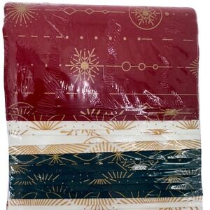 Sew Yeah Quilting Christmas Holiday Fabric Quilt Bundle Red Green White Gold